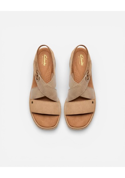Clarks Kidiki Sun Beige Combi Kadın Bej Sandalet 26185953