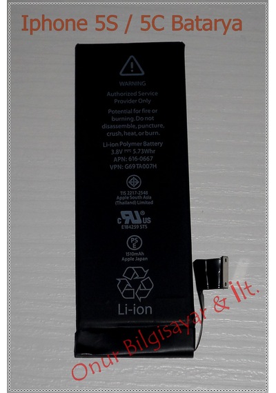 Apple Uyumlu iPhone 5S  5C 1510Mah 3.8V Batarya