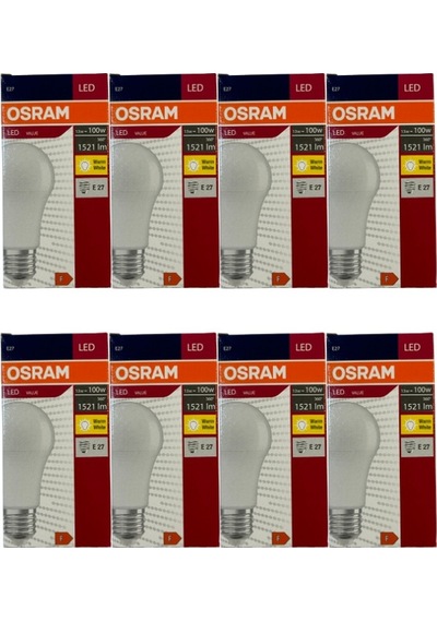 Osram 13w 100w 2700k Sarı Işık E27 Duylu Led Ampul 8 Adet