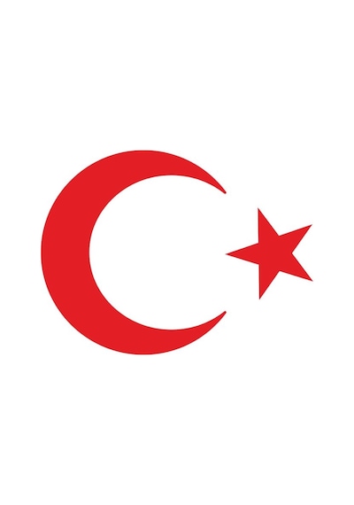 Türk Bayrağı Oto Sticker Araba Yapıştırma Kaliteli Folyo Süper