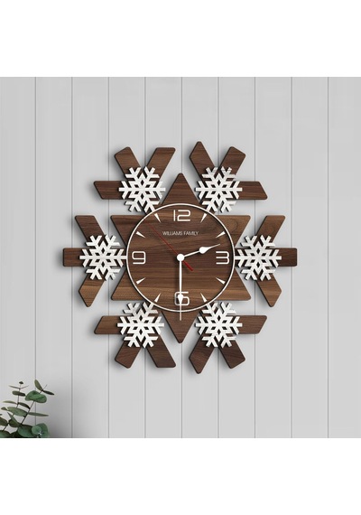 Bk Gift Kişiye Özel İsimli Dekoratif 45cm Ahşap Duvar Saati-15 , Ev Hediyesi , Arkadaşa Hediye , Sevgiliye Hediye Bitmeyen137063 Bk Gift Çok Renkli