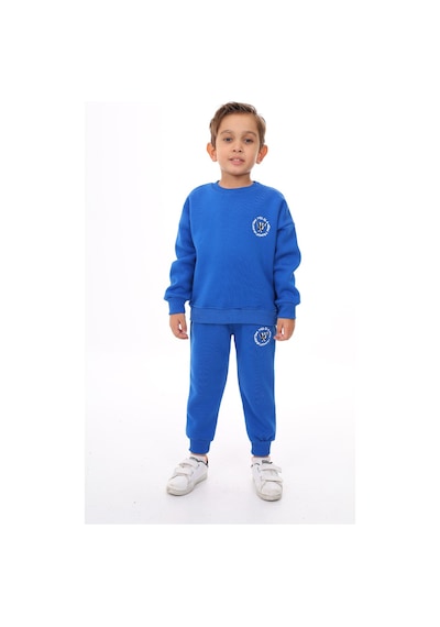 Toontoy Kids Toontoy Erkek Çocuk Nakışlı Eşofman Takım Saks Mavisi
