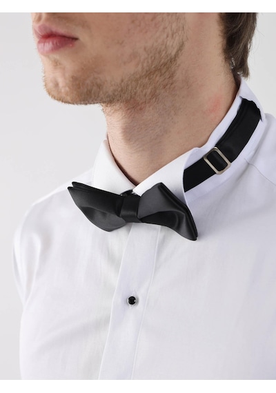 Dufy Beyaz Erkek Slim Fit Ata Yaka Duble Manşetli Kol Gömlek - 94418 Beyaz