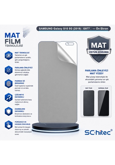 Samsung Galaxy S10 5g 2019 G977 Uyumlu Ön Yüzey Mat Hidrojel Ekran Koruyucu 27850481