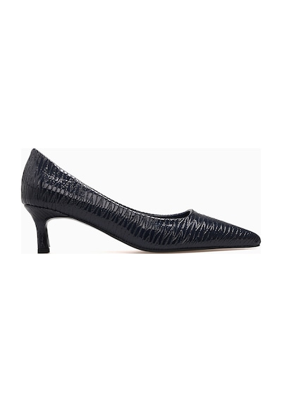 Kuum Kadın Stiletto Ayakkabı 26y K70-4318 Lacivert Rugan