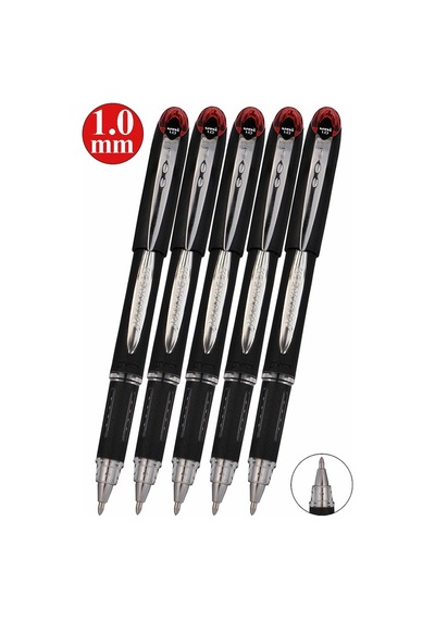 Kırmızı İmza Kalemi 5 Adet Uniball Jetstream 1.0 Mm Pilot Kalem Sx-210 Hızlı Yazı Kalemi Roller Uçlu Likit Mürekkepli