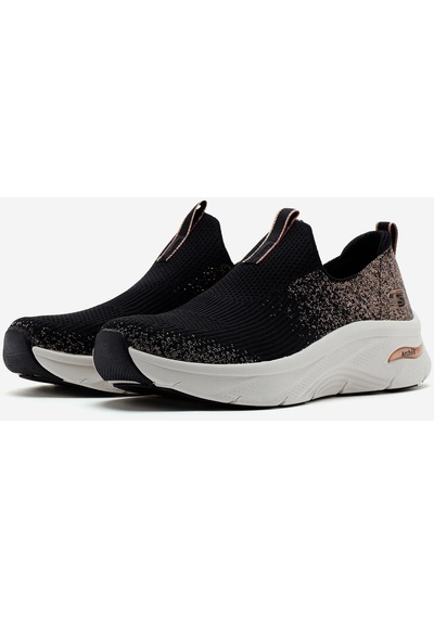 Skechers Arch Fit D'Lux - Glimmer Dust Kadın Siyah Spor Ayakkabı 149689 Bkrg Siyah Skechers Arch Fit D'Lux - Glimmer Dust Kadın Siyah Spor Ayakkabı 149689 Bkrg Siyah