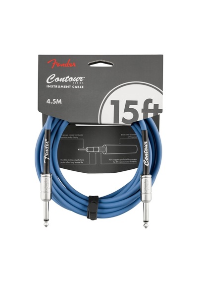Fender Contour Serisi 4,5 Mt. Gitar Kablosu Lake Placid Mavi Enstrüman Kablosu