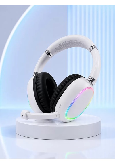 Northcity Rgb Işıklı Mikrofonlu Bluetooth Kulaklık Beyaz Over-ear Tasarım Type-c Şarjlı
