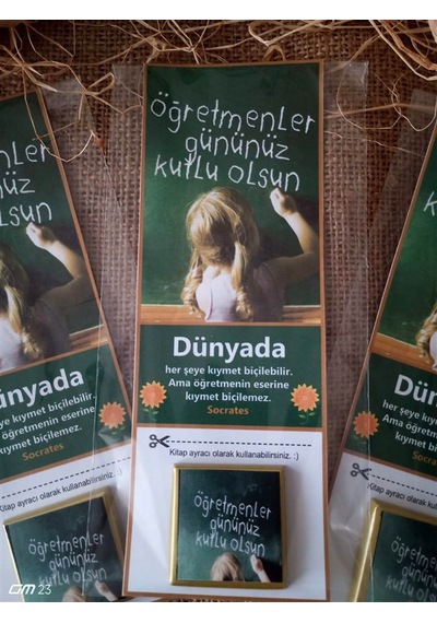Farklı Market 24 Kasım Öğretmenler Günü Kitap Ayraçlı Çikolata 20 Adet