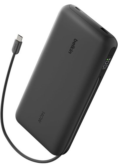 Belkin Ultracharge Pro 25000 Mah Dijital Ekranlı, 1 X Usb-c Bağlantı Noktası + Entegre Kablo, 1 X Usb-a, 158 W Pd, Powerbank Siyah Belkin Ultracharge Pro 25000 Mah Dijital Ekranlı, 1 X Usb-c Bağlantı Noktası + Entegre Kablo, 1 X Usb-a, 158 W Pd, Powerbank Siyah