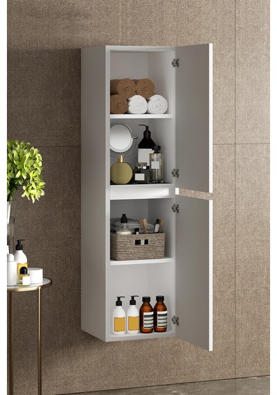 Yıldız 35 130 Cm Beyaz Balon Mdf Asma Banyo Boy Dolabı Beyaz Yıldız 35 130 Cm Beyaz Balon Mdf Asma Banyo Boy Dolabı Beyaz