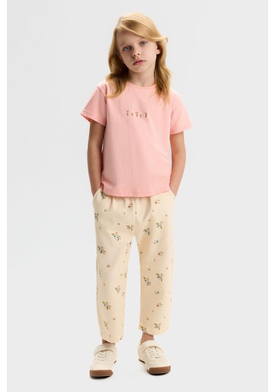 Nk Kids Kız Çocuk Full Bloom Pantolon Nk-51513 Krem