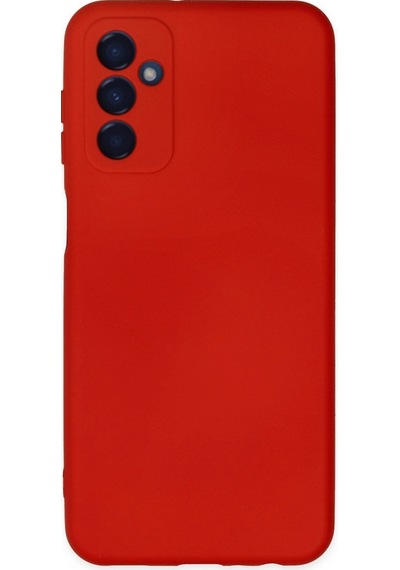 Samsung Galaxy M23 Kılıf Nano İçi Kadife Silikon - Kırmızı Düz Renkli