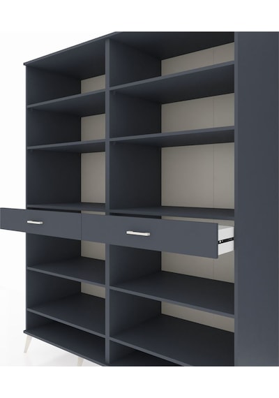 Kronos Gardrop 10 Raflı 2 Çekmeceli 176x59x221 Antrasit-antrasit Antrasit Kronos Gardrop 10 Raflı 2 Çekmeceli 176x59x221 Antrasit-antrasit Antrasit