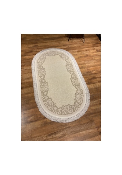 Daphne 11016a Krem-bej Oval Halı Çok Renkli