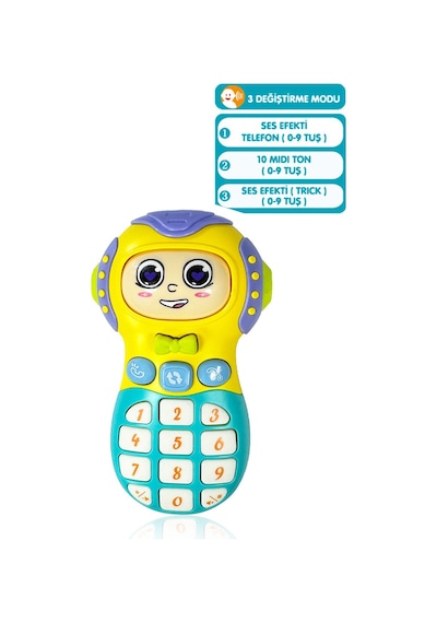 Toyaş Işıklı Ve Müzikli Ceptelefonu Bebek Motor Beceri Gelişimi Müzikli Oyuncak Ceptelefonu Bebek Oyuncağı Mor-sarı sarı