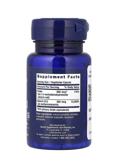 Bioactive Folate & Vitamin B12 90 Veg. Capsules