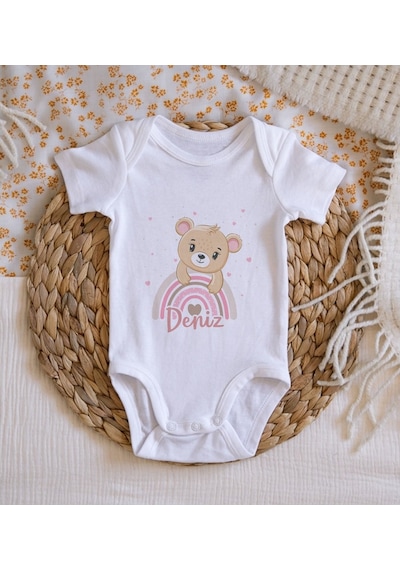 Bitmeyenkartus Bk Kids Isimli Bebek Body Zıbın - Model 6 Beyaz