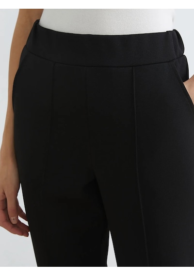 Lc Waikiki Siyah Beli Lastikli Kadın Pantolon