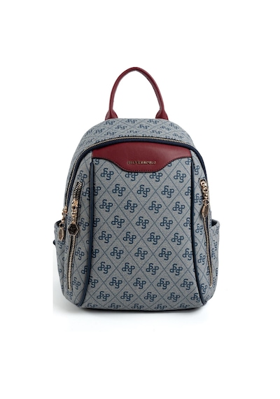 Silver Polo Sp906 Kadın Sırt Çantası Monogram Gri-laci-bordo
