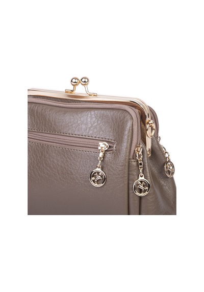 Nas Bag Burslu Klipsli Vintage Omuz Ve Çapraz Çanta 23x20 Cm Ebatlarındadır Vizon Victoria