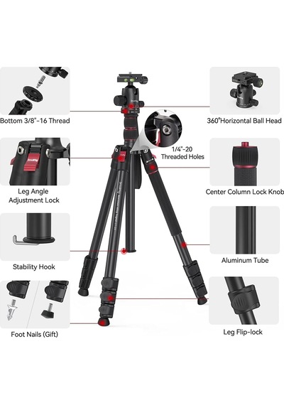 Smallrig 3474c Ct-20 Alüminyum Alaşımlı Tripod