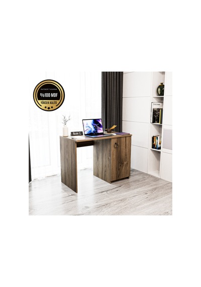 Matilda Çalışma Masası Kapaklı Modern Tasarım Kahverengi Matilda Çalışma Masası Kapaklı Modern Tasarım Kahverengi