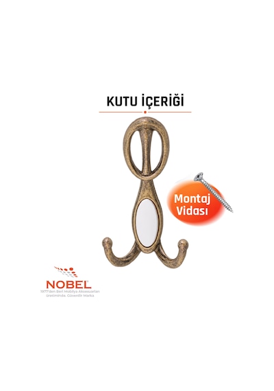 Arya Portmanto Askısı, Metal Vestiyer Askısı, Anti K Sari , Duvar Ve Dolap Askılığı 5'li Set Vidalı