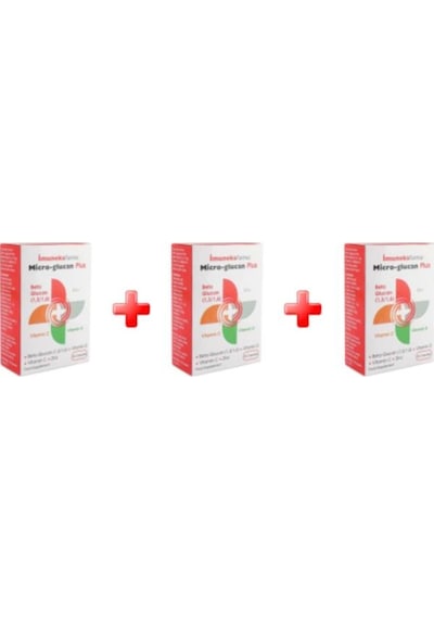 Imuneks Micro-Glucan Plus Çinko D Ve C Vitamini 30 Kapsül 3'Lü
