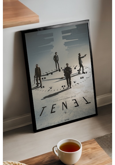 Tenet Siyah Ahşap Çerçeveli Poster, Film Duvar Tablosu