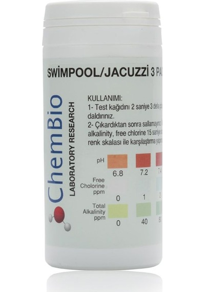 Chembio Havuz Ph Sertlik Klor Alkalinite Test Kiti 50Ad.