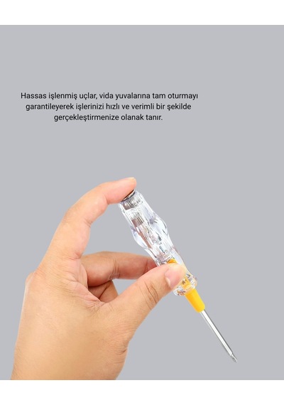 Buğz Elektrik Test Kalemi Neon Işıklı Nikel Kaplama 110-220v Dirençli