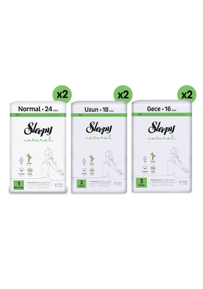 Sleepy Natural Ultra Hassas Hijyenik Ped Mega Fırsat Paketi 116 Adet