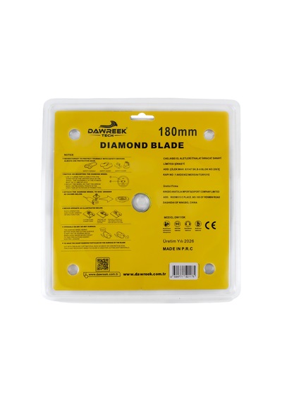 Dawreek Dt006cd 180mm Premium Sürekli Çember Pro Elmas Testere Seramik