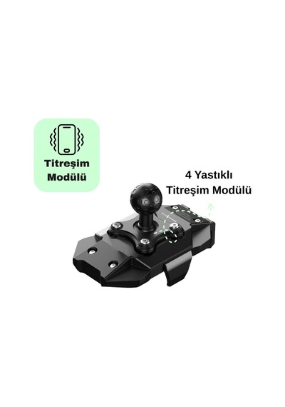Knmaster Tt-880 Wu Kablosuz Şarjlı Titreşim Önleyicili Motosiklet Telefon Tutucu Gri