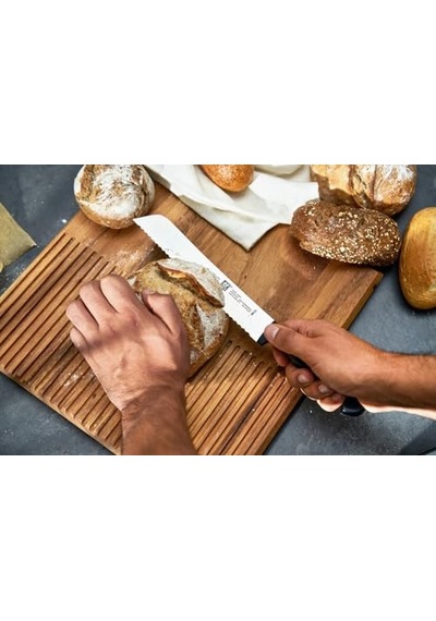 Twin Chef 2 Ekmek Bıçağı, Paslanmaz Çelik, Siyah Çok Renkli