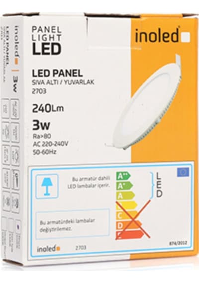 Viko 3w Yuvarlak Sıva Altı Led Panel Beyaz-6500k