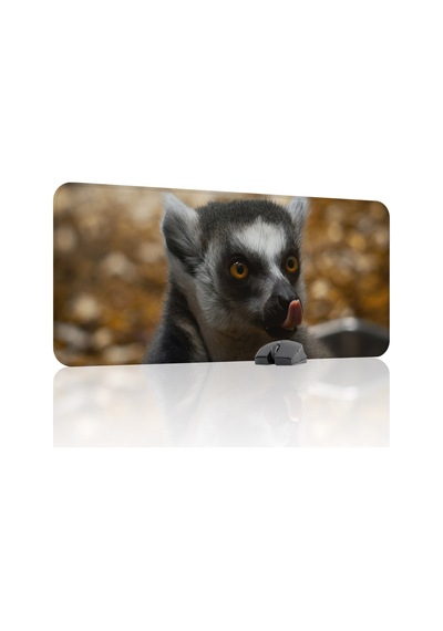 Lemur Kaymaz Dikişli Kauçuk Oyuncu Mousepad V1 - 90x40 Xxl Gaming Mouse Pad Fare Altlığı