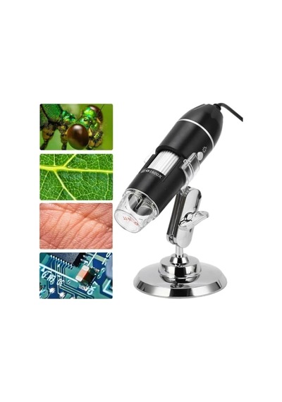 1600x Zoom 2mp Usb Dijital Mikroskop 8 Ledli Kamera Saç, Cilt Analizi, Eğitim, Endüstriyel