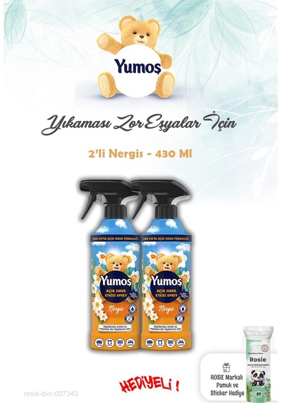 Yumoş Açık Hava Etkisi Nergis 2 Adet Sprey 430 Ml Ve Rosie Tekli