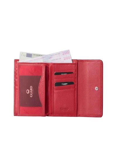 Guard Kırmızı Hakiki Deri Çıt Çıtlı Kadın Cüzdan // Grd260226wt1681 Diğer