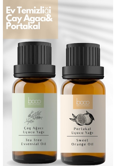 Boco Born In Cosmetics Çay Ağacı Yağı + Portakal Uçucu Yağı 2 x 10 ML