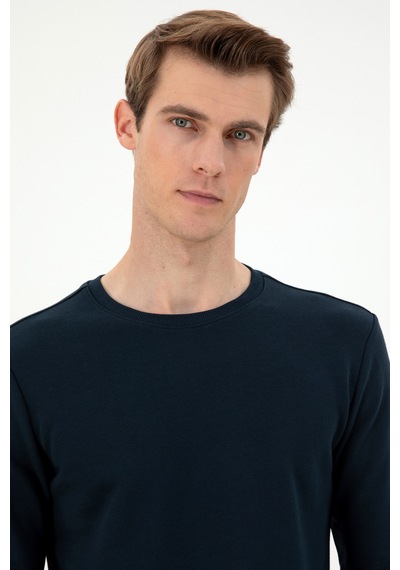 U.S. Polo Assn. Erkek Regular Fit Bisiklet Yaka Lacivert Sweatshirt 50293471-VR033
