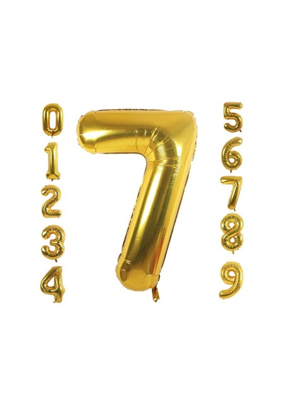 Rakam Folyo Balon 34 İnç 76-82 Cm Gold, 7 Sku: Zeusb0brwx8gsh .