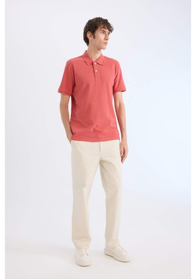 DeFacto %100 Pamuk Regular Fit Polo Yaka Kısa Kollu Basic Düz Pike Kumaş Tişört C1293AX25SPOG368