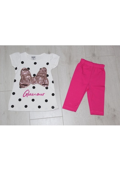 Kurdela Pullu Kız Çocuk Kapri Takım