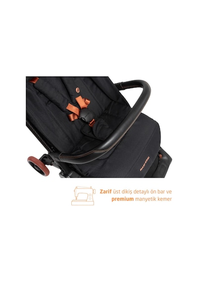 Maxi-Cosi Oslo Carbon 5,6 kg Ultra Hafif Premium Kabin Boy Bebek Arabası Essential Black Sport