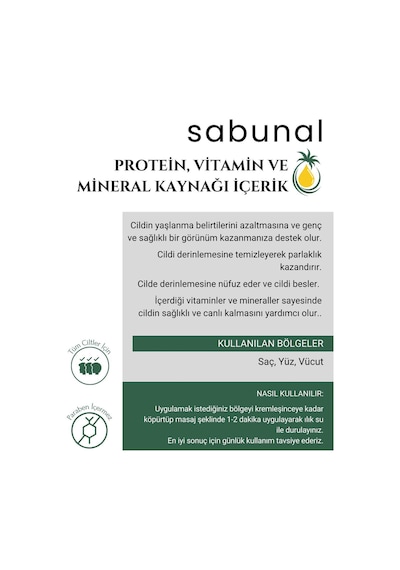 Sabunal Yosun Sabunu 2 Adet - Bakım Sabunu