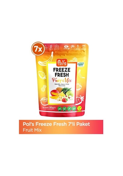 Pol's Freeze Fresh Fruit Mix 20 G X 7 Adet 20 G